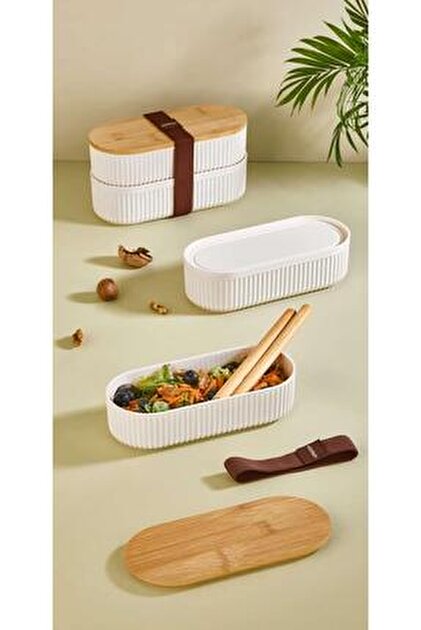 Bambu Kapaklı Saklama Kabı