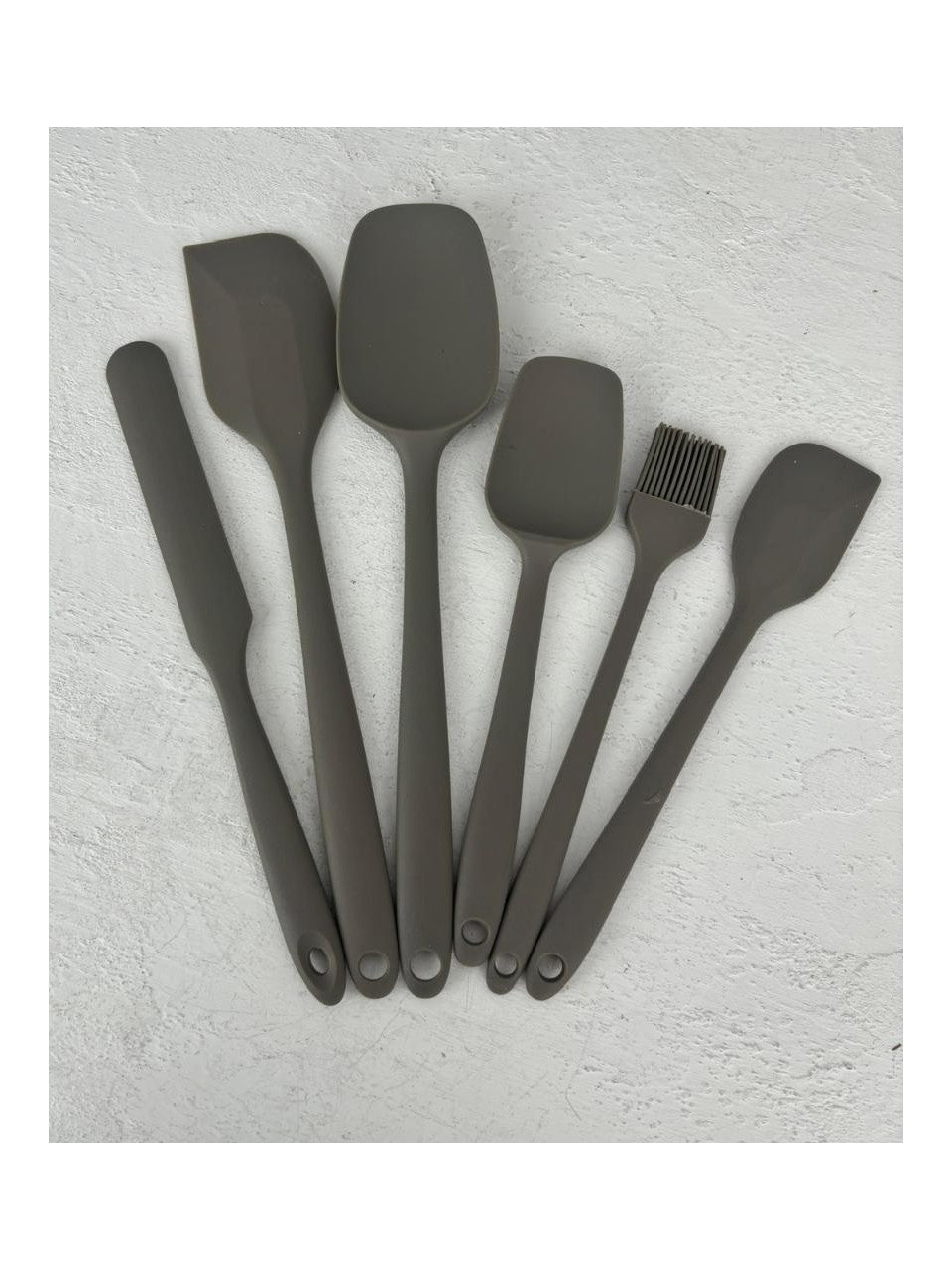 İvory 6'lı Silikon Spatula Seti Gri