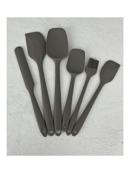 İvory 6'lı Silikon Spatula Seti Gri