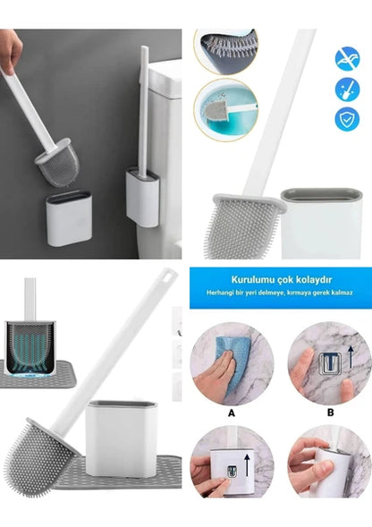Lüks Silikon Tuvalet Fırçası
