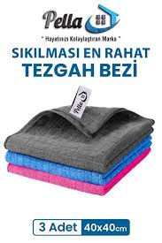 Pella Tezgah Bezi Ithal 40x40cm karışık Renk Yüksek Su Emici Sıkılması En Kolay