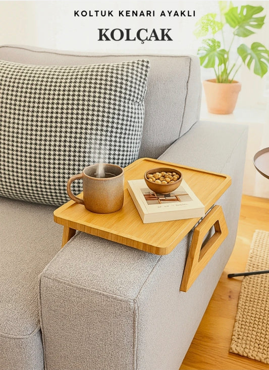 Koltuk Kenarı Sehpası Yan Kolçak Sehpası Servis Tepsisi