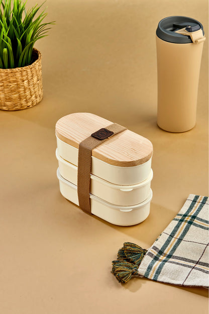 Bambu Kapaklı Saklama Kabı