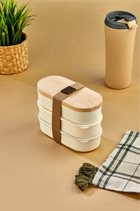 Bambu Kapaklı Saklama Kabı